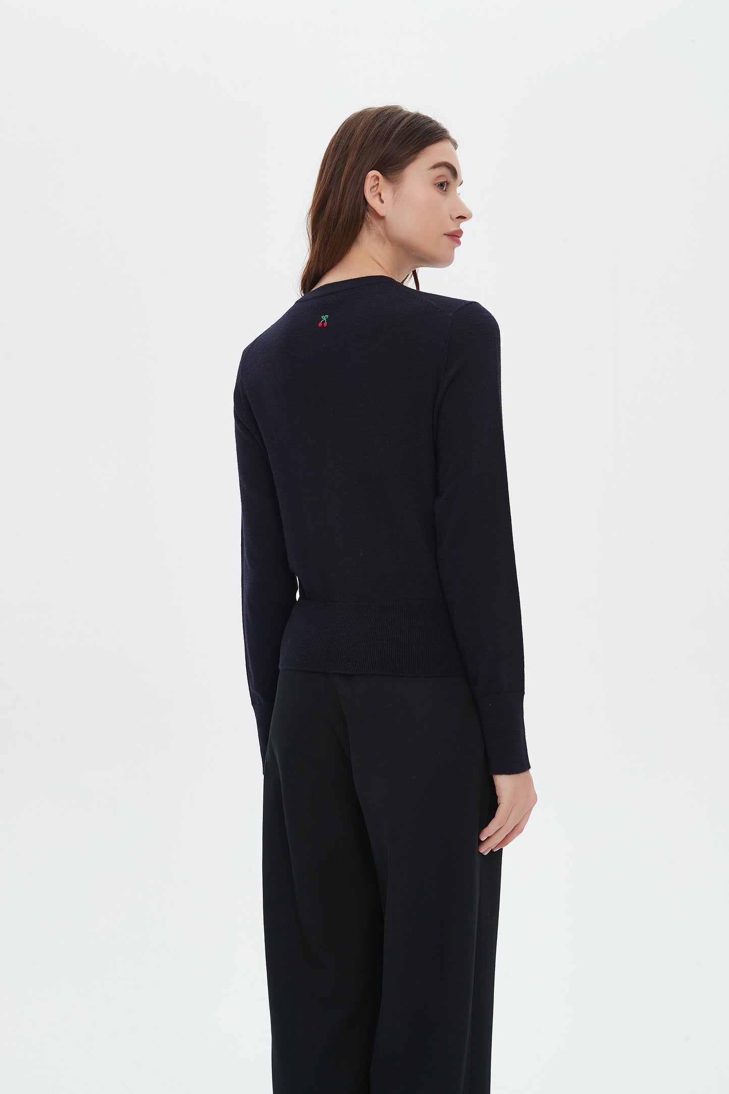 Sheila Wool Embroidered Cherry Cardigan